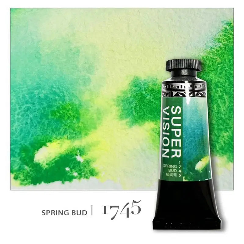 Tubo de pintura de acuarela en capas Super Vision, suministros de Arte de pintura artística, 15ml, agua Mineral maestra, Color